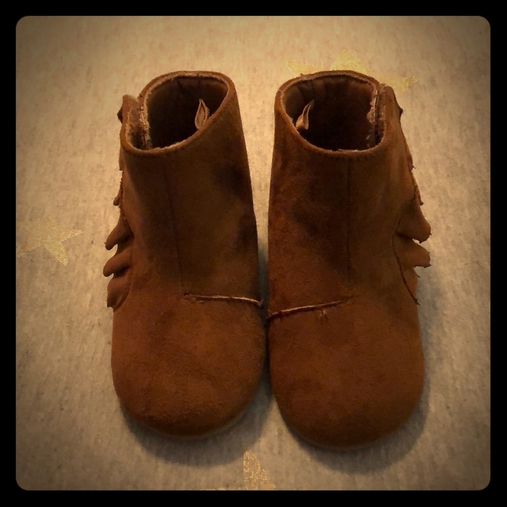 Adorable Toddler Girls Brown Ankle Boots